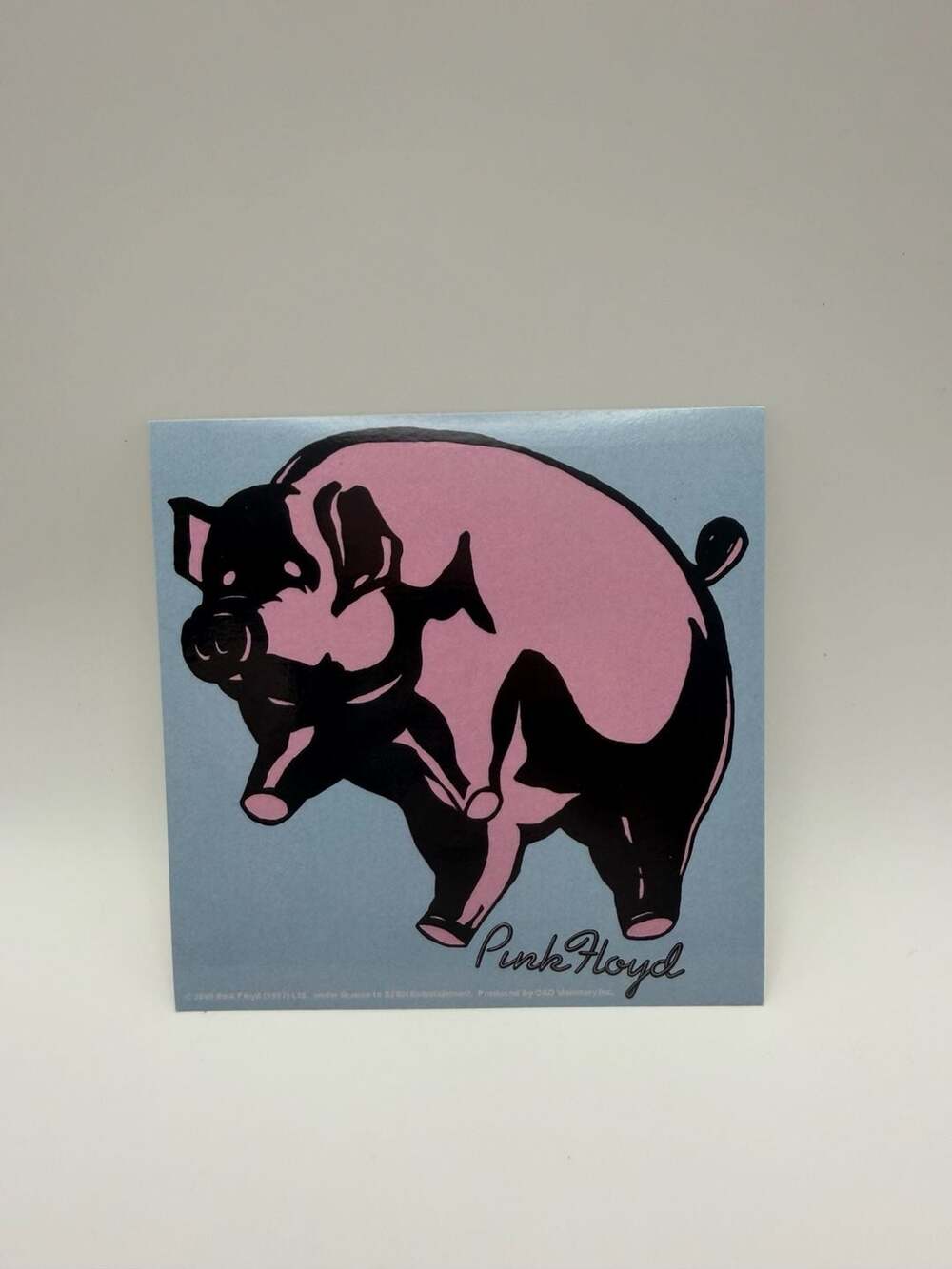 Pink Floyd Pig on Blue Sticker 4x4